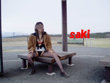 Asian amateur girl strips and shows her hairy pussy in a public park