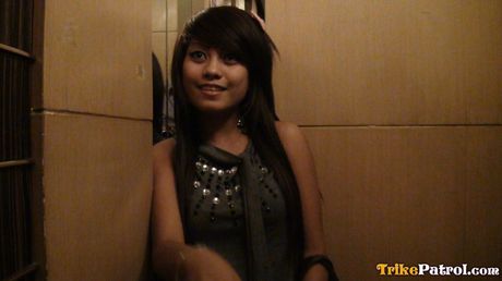 Asian amateur Zel strips and gets her big racks and pussy licked out